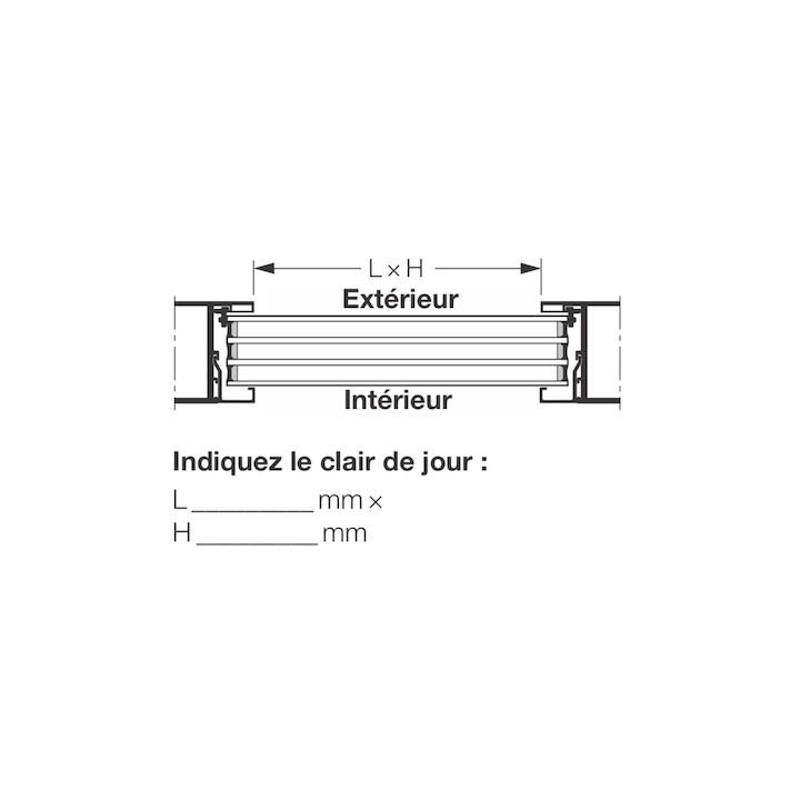 Vitre quadruples synthétique 51mm Teintée en gris A4 Hormann Référence 3095268