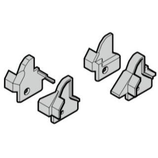Set embout anti pincement à partir de 07/2014 RAL 9006 (non laqué) Hormann Référence 3091727