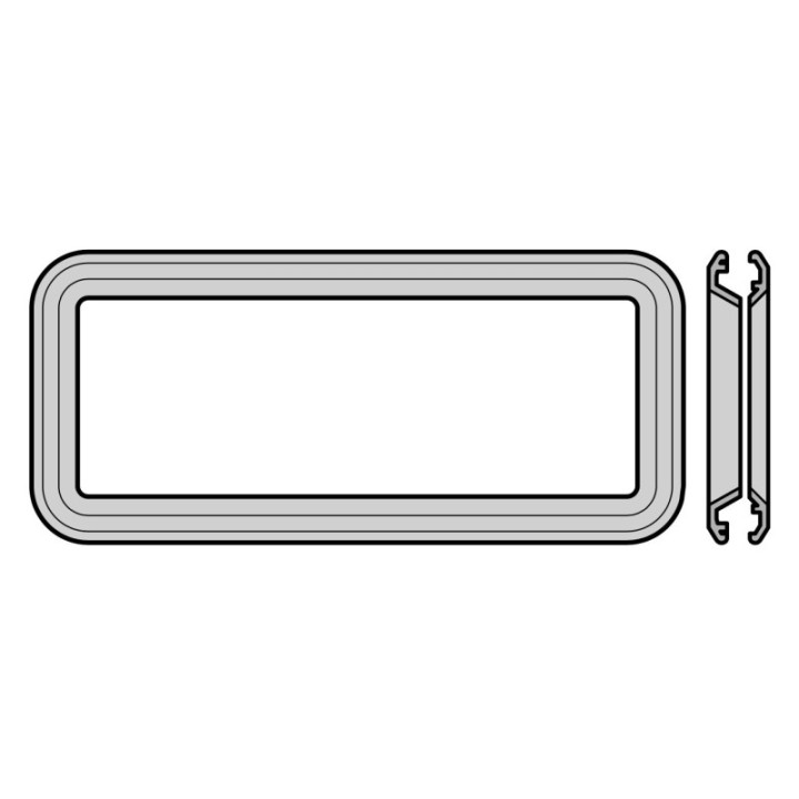 Cadre moulé pour hublot type A, comparables RAL 9011, pour sections de porte double paroi 42mm Hormann Référence 3098347