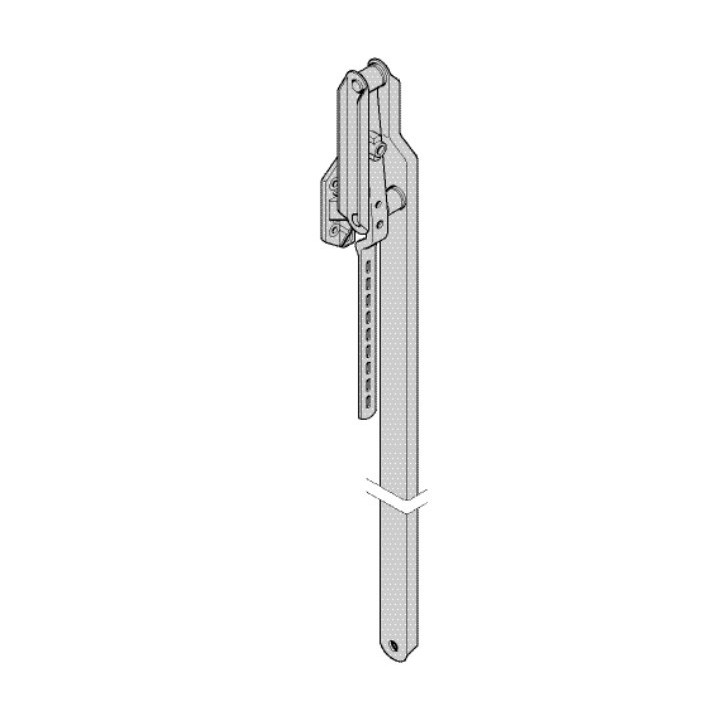 Bras droit embase ZAMAC pour N80 hauteur de porte 2250mm Hormann Référence 1049924