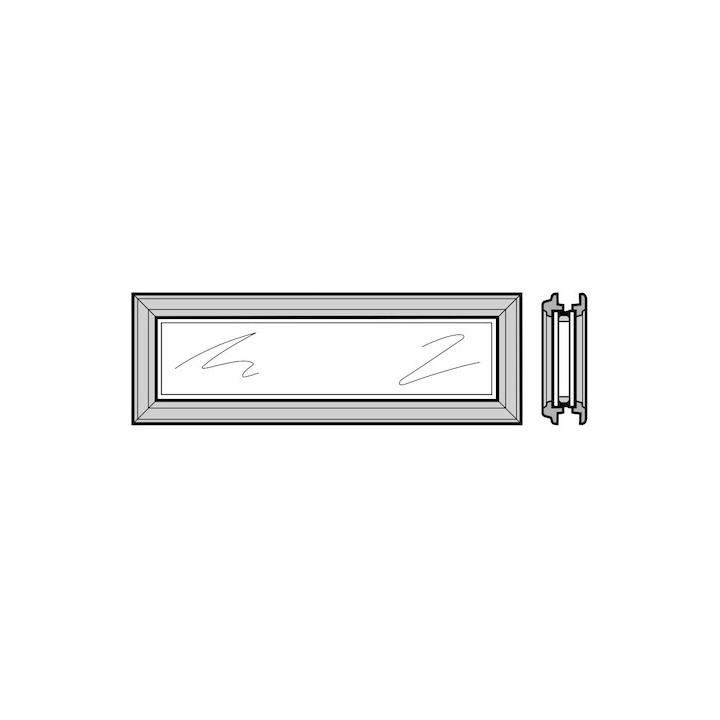 Hublot type D pour sections de porte à double paroi 42mm, cadre synthétique avec vitre double Hormann Référence 3095187