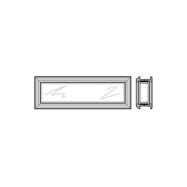Hublot type D pour sections de porte à double paroi 67mm, cadre synthétique RAL 9011 avec vitre triple Hormann Référence 3093293