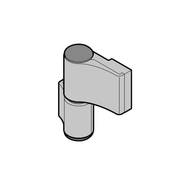 Paumelle de porte 4, en 2 éléments, E6C0 droite Hormann Référence 3081559