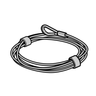Cable de traction 4mm Lg 4m avec terminal Hormann Référence 3095591
