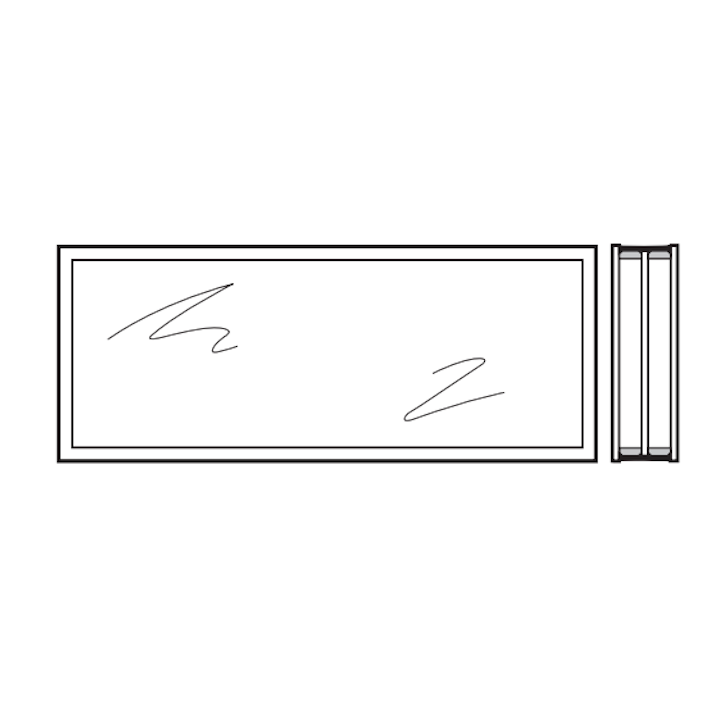 Vitre triple synthétique 51mm Transparente C3 Hormann Référence 3100567