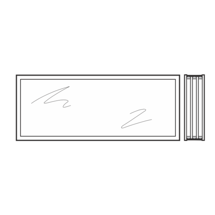 Vitre quadruples synthétique 51mm Transparente C4 Hormann Référence 3100568
