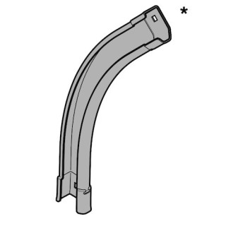Courbe de rail de guidage segment droit, R361 ferrure GD et GS Hormann Référence 3097686