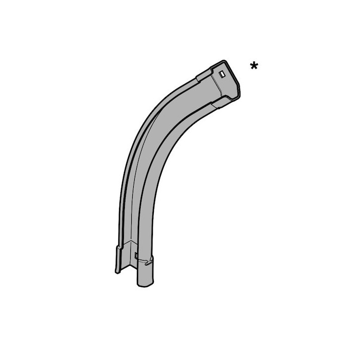 Courbe de rail de guidage segment gauche, R510 ferrure GD et GS Hormann Référence 3097684
