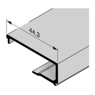 Parclose en aluminium pour portillon indépendant GA 007, E6 / C0 Hormann Référence 3094041