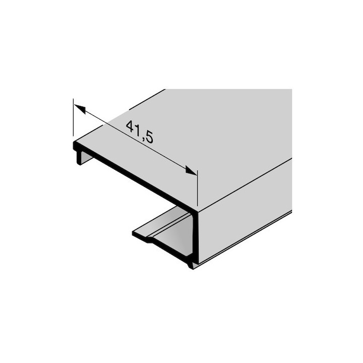 Parclose en aluminium pour portillon indépendant GA 008, E6 / C35 Hormann Référence 3094044