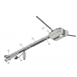 Recouvrement de profilé pour rail de guidage FS33 Liftronic Hormann référence 436438