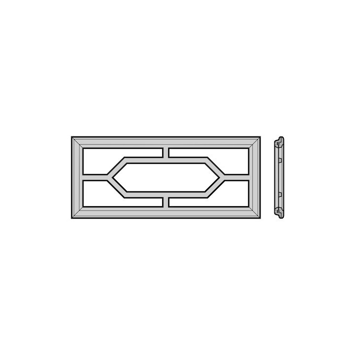 Cadre de vitrage à cassettes 650mm, motif n°1 Hormann Référence 3044944