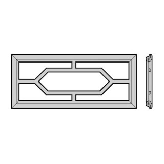 Cadre de vitrage à cassettes 650mm, motif n°1 Hormann Référence 3044945