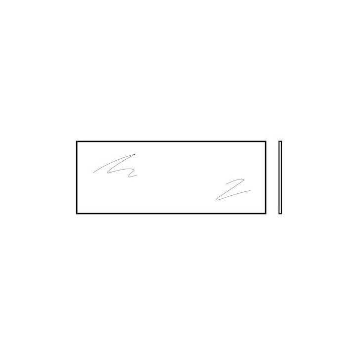 Vitre simple synthétique transparente pour vitrage à cassettes 650mm Hormann Référence 3060701