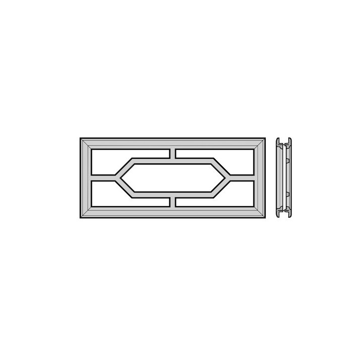 Cadre de fenêtre à cassettes 650mm, motif n°1 Hormann Référence 3044938
