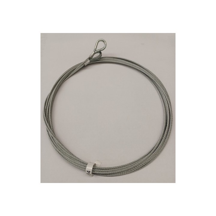 Câbles de traction diam 3mm avec cosse 3500mm, ferrure N Hormann Référence 3064384