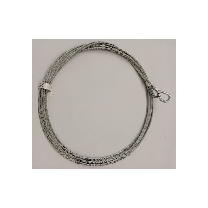 Câbles de traction diam 3mm avec cosse 6825mm, ferrure L Hormann Référence 3064386