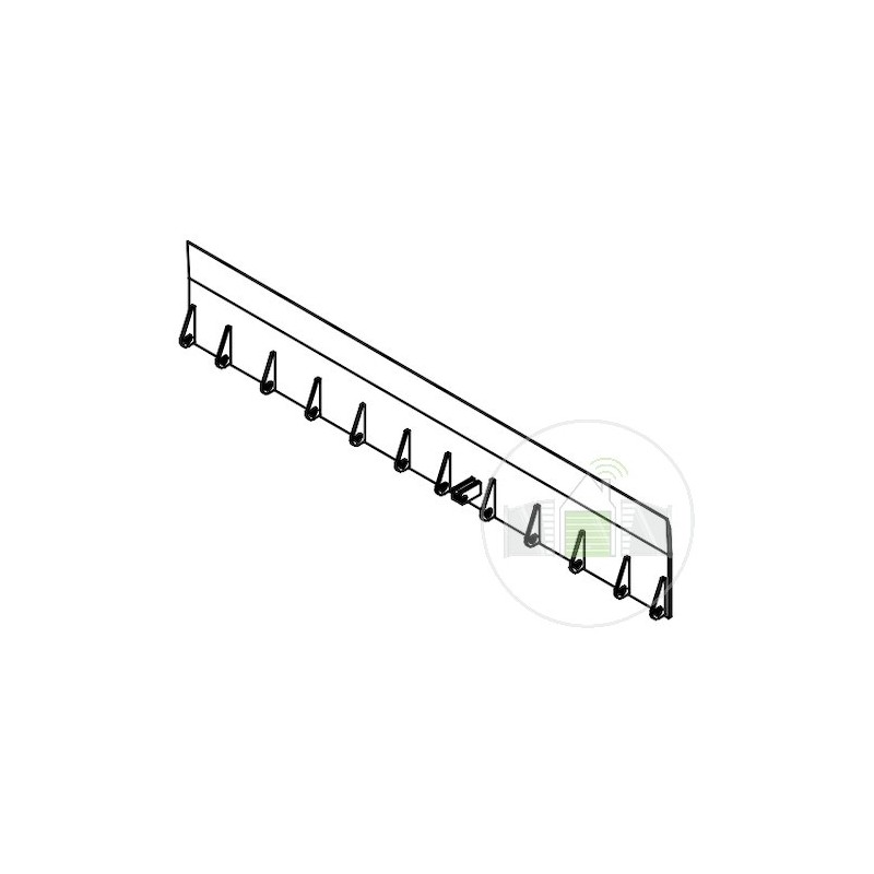 Lèvre MLS / MRS 1500 Ral 9017 Type R antidérapant Hormann Référence 2000038