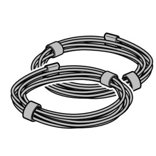 Paire de câble de 2mm Lg 1900mm Rollmatic Hormann Référence 8991294