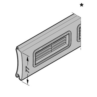 Profilé PU 77 avec grille d'aération RollMatic OD Hormann Référence ERSROLL12