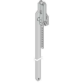 Bras droit embase plastique hauteur 2125 de porte S95 Hormann