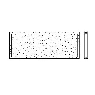 Vitre double 22mm synthétique cristallin Type M 620mm Hormann Référence 4014351