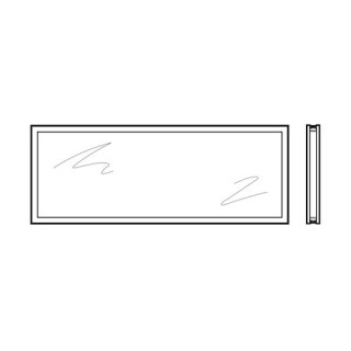 Vitre double 16mm synthétique transparente Type L 1004mm Hormann Référence 3092750