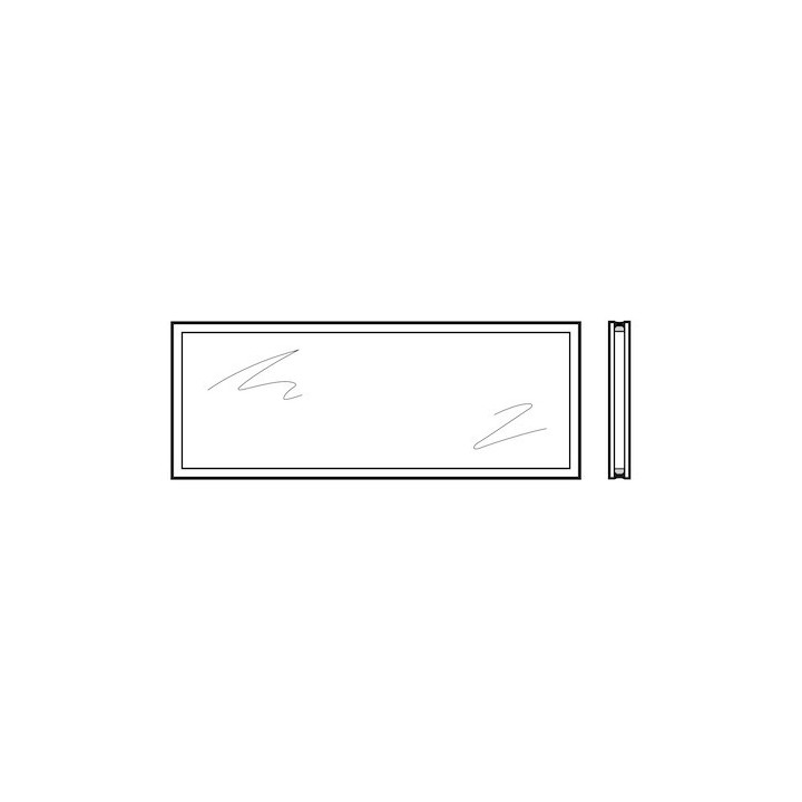 Vitre double 16mm synthétique transparente Type L 1004mm Hormann Référence 3092750