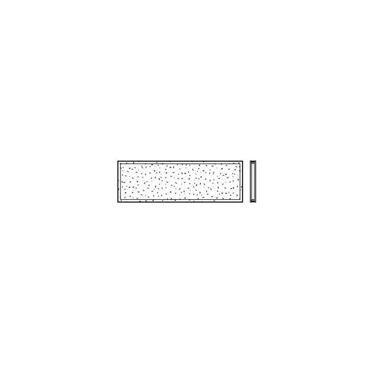 Vitre double 22mm synthétique cristallin Type L 1004mm Hormann Référence 4014353