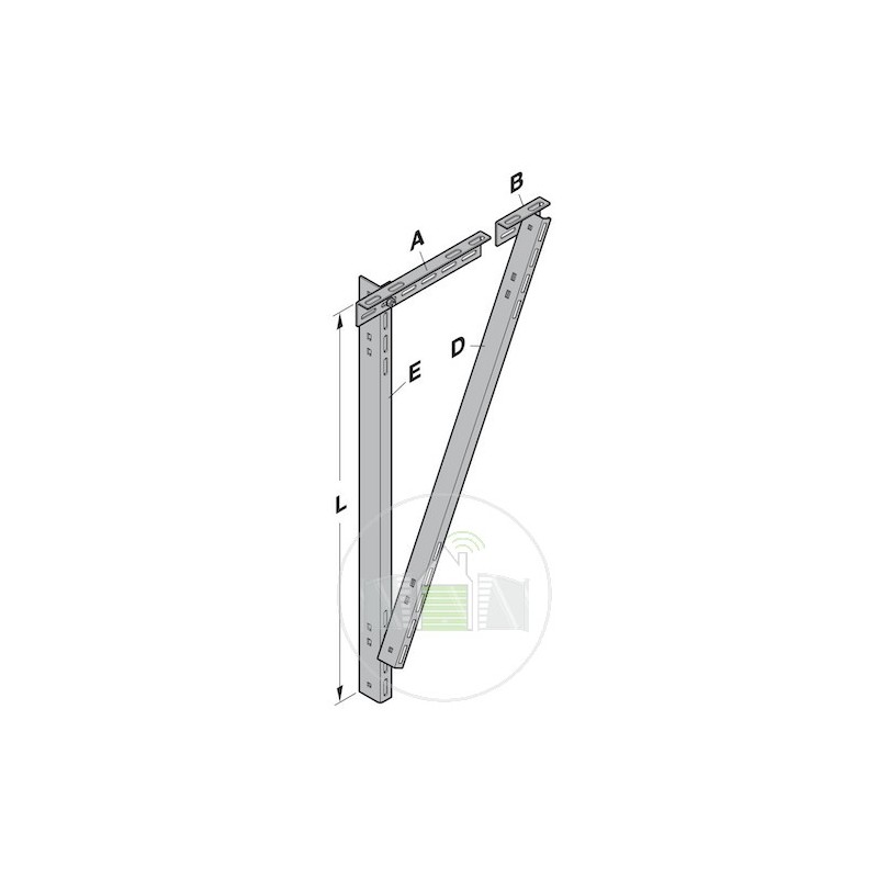 Patte d'ancrage C45 L1500mm à 2500mm Hormann Référence 3044769