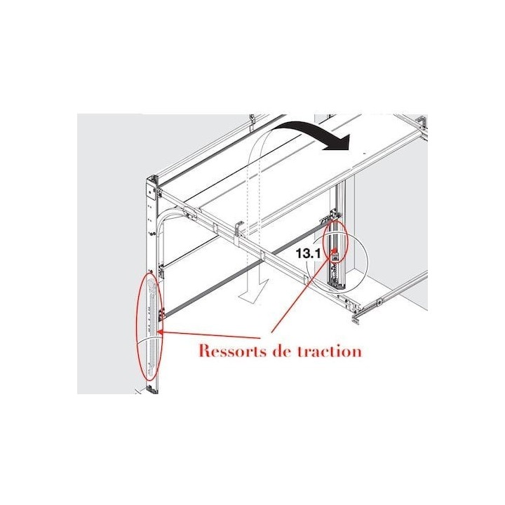 2 Ressorts de traction N°772 Hormann Référence 3054887P