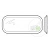 Vitre double polycarbonate/synthétique transparente pour hublot type B Hormann Référence 3040117