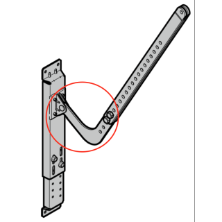 Entraineur de porte coudé pour console de montage Hormann Référence 438383