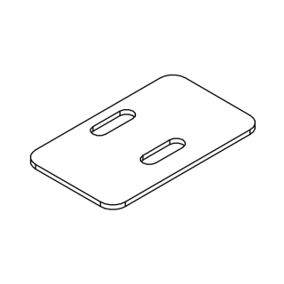 Plaque pour support de cadre 8 mm d'épaisseur pour niveleur de quai Hormann HTL2 Référence 308738