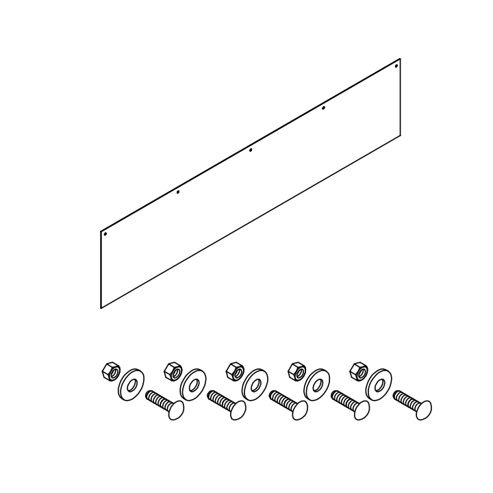 Bache frontale pour niveleur de quai Hormann HTL2 largeur 2400 mm hauteur 410 mm  Référence 311492