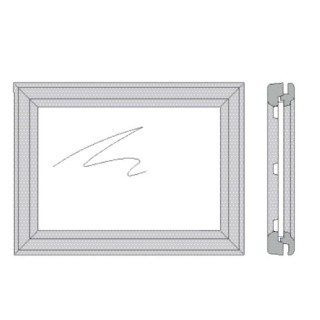 Vitrage figure 4 encadrement blanc HORMANN Référence 860144