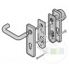 Garniture à bouton fixe et béquille arrondie (72), synthétique, noire, CP Hormann Référence 3096789