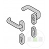 Béquillage (92) coudé / plat CR fonte d'aluminium en ton naturel F1 Hormann Référence 3096812