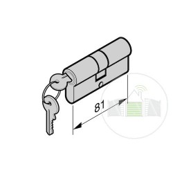 Cylindre profilé portillon indépendant NT 60 / NTW 60, à fermeture différente 50,5 + 30,5mm Hormann Référence 3032892