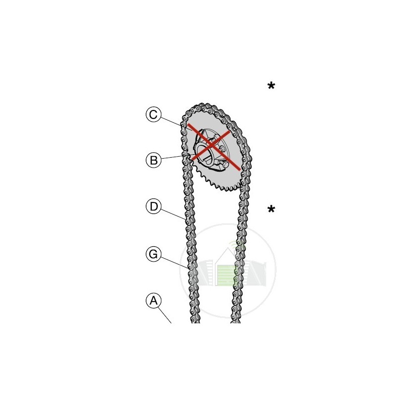 Chaine de treuil lg 1410mm Hormann Référence 3076892