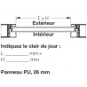 Panneau PU Aluminium anodisé lisse porte de garage hormann