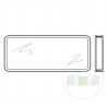 Vitre double synthétique transparente pour hublot type A, pour panneaux double paroi 80mm Hormann Référence 3089753