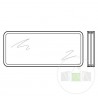 Vitre quadruple synthétique transparente 64mm pour hublot type A, pour panneaux double paroi 80mm Hormann Référence 3090840