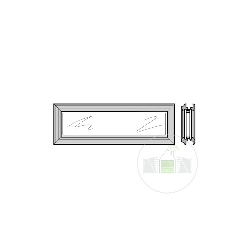 Hublot type D pour sections de porte à double paroi 42mm, cadre synthétique avec vitre double Hormann Référence 3087587