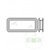 Hublot type A pour panneaux à double paroi 80mm, cadre moulé sous pression RAL 9011 avec vitre Hormann Référence 3091309