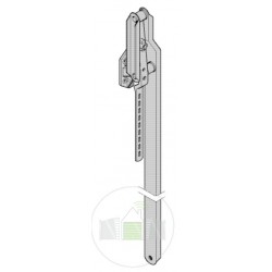 Bras droit embase ZAMAC pour N80 hauteur de porte 2250mm Hormann Référence 1049924