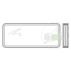 Vitre triple en verre, P4A transparente pour hublot type A, 51mm Hormann Référence 3095178