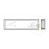 Vitre triple synthétique, transparente pour vitrage type D de 41,5mm Hormann Référence 3091510