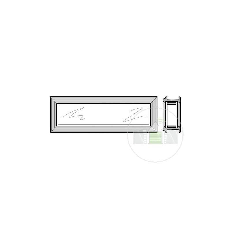 Hublot type D pour sections de porte à double paroi 67mm, cadre synthétique RAL 9011 avec vitre double Hormann Référence 3093291