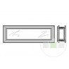 Hublot type D pour sections de porte à double paroi 67mm, cadre synthétique RAL 9011 avec vitre double Hormann Référence 3093291